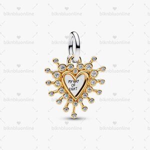 Pandora Radiant Heart Double Dangle Charm